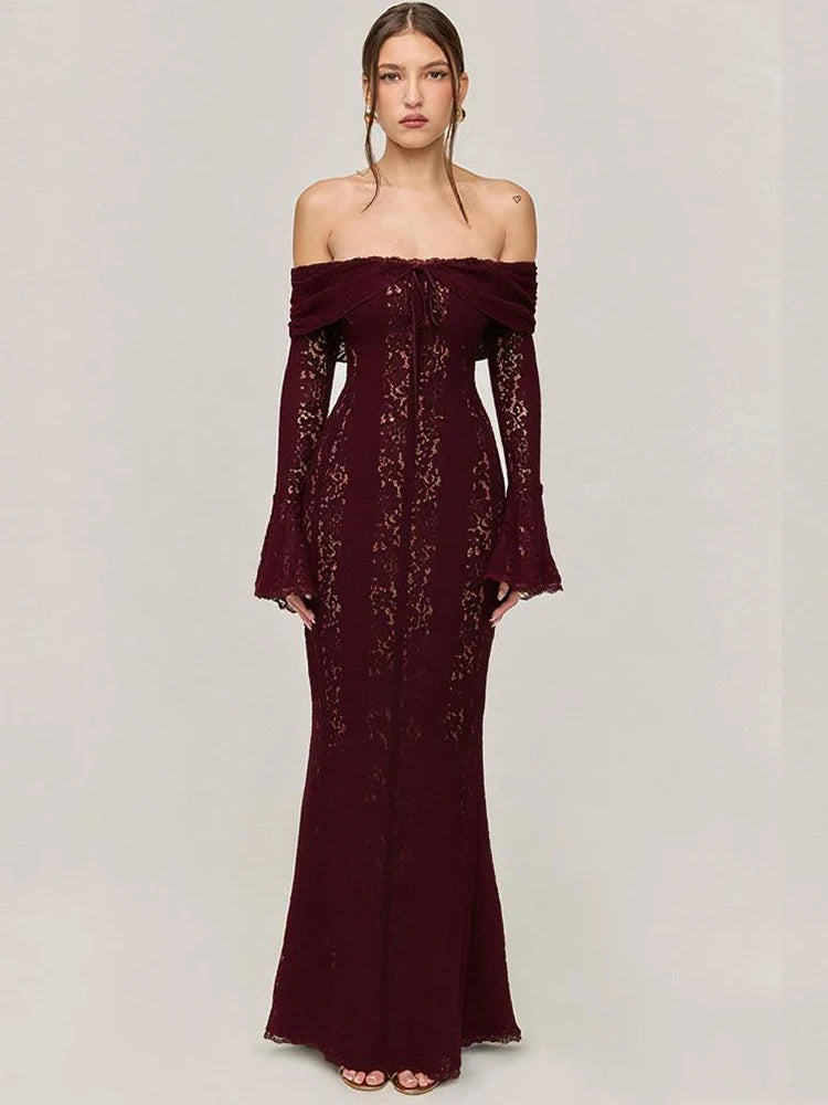 Lace Long Sleeve Maxi Dress or Mini