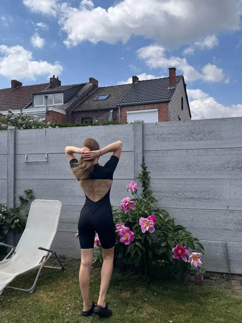 Backless Contrast Jumpsuit Long or Short options