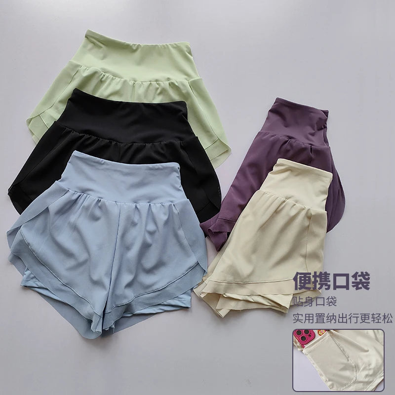 High-Waisted Sports Shorts