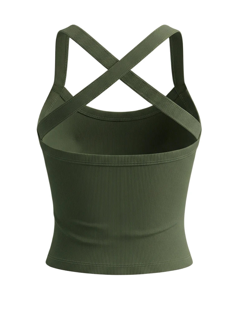 Cross Shoulder Crop Top