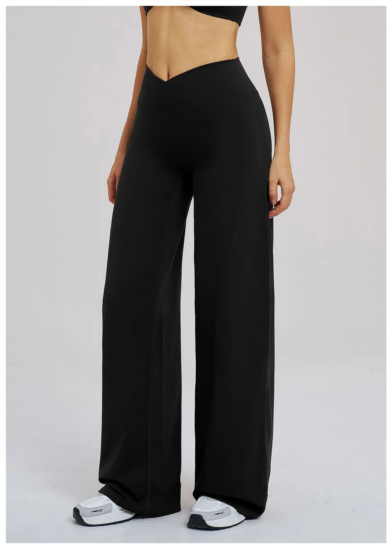 Wide Leg Crossed Waist Yoga Pants