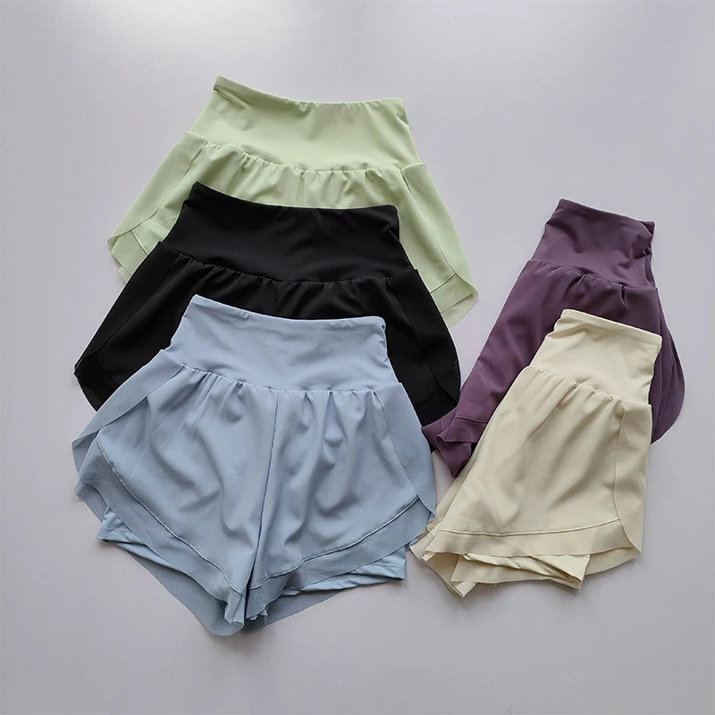 High-Waisted Sports Shorts