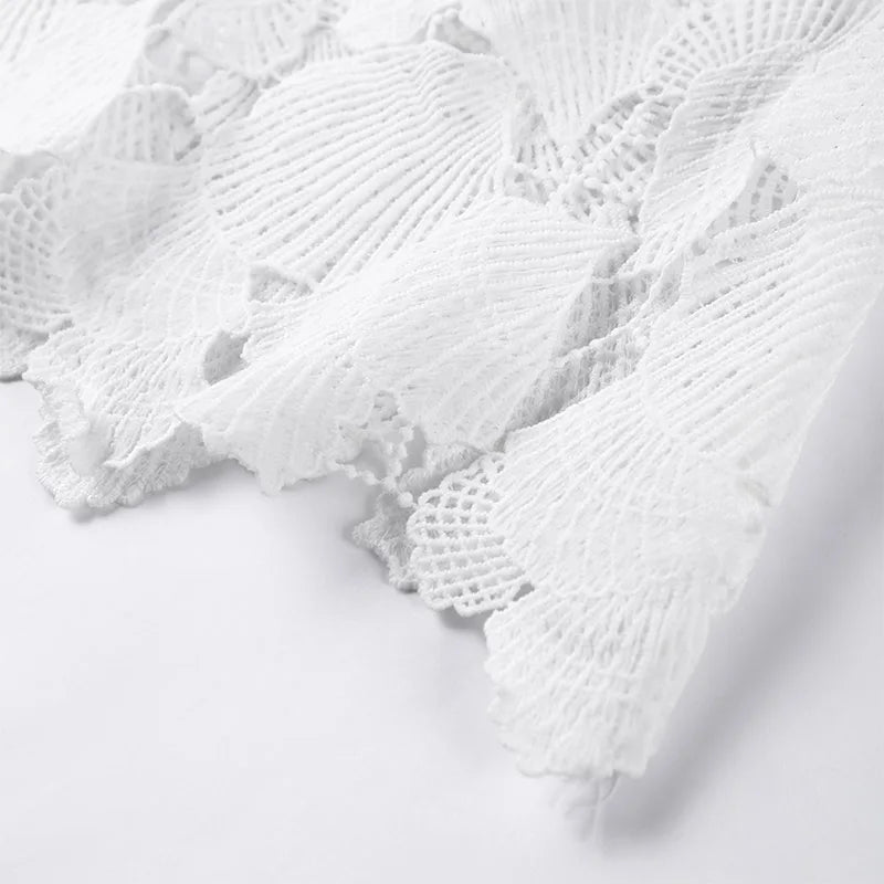 Crochet Hollow-out Mini Dress