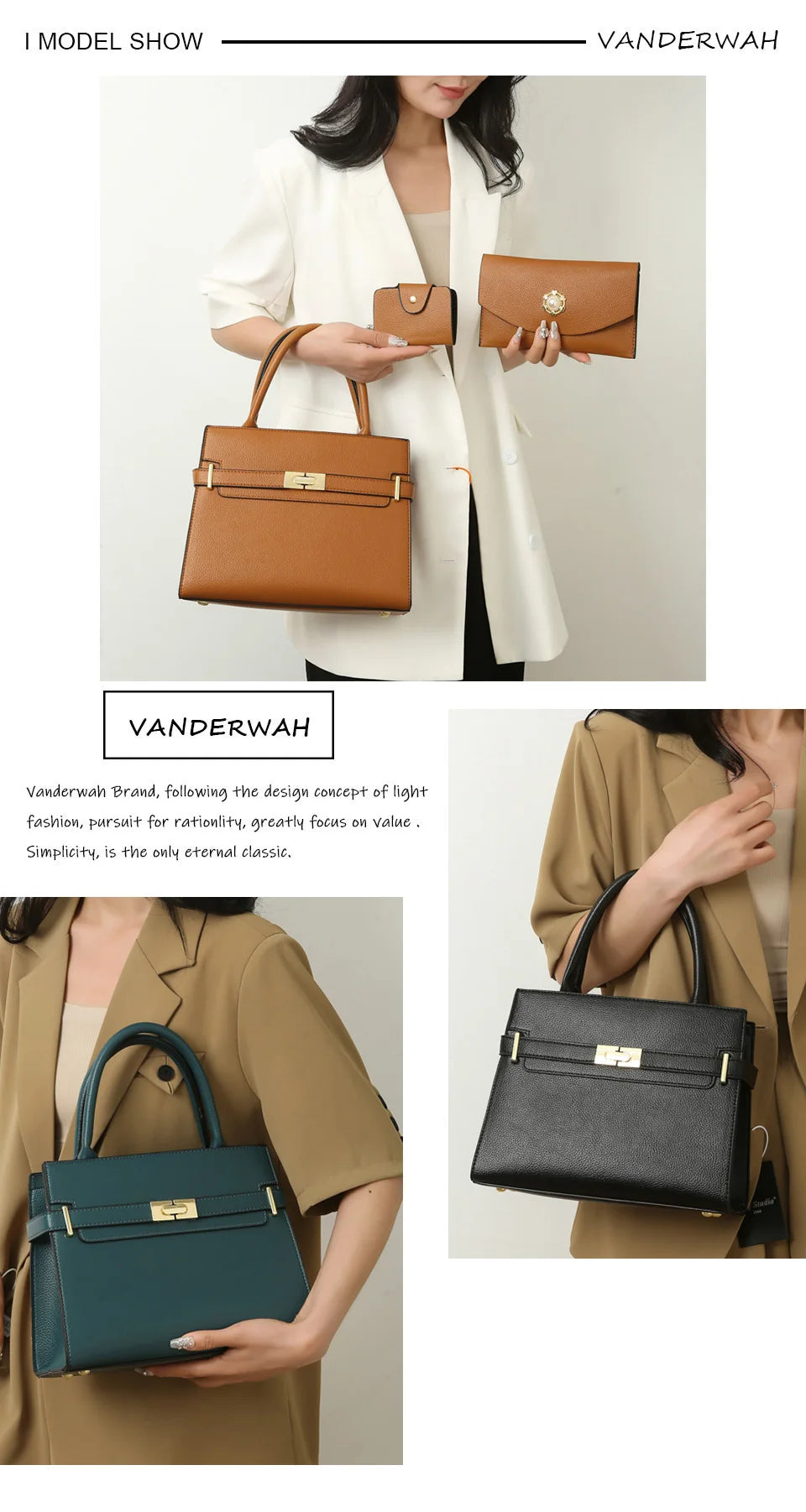 Vanderwah Large Capacity Bag or Set