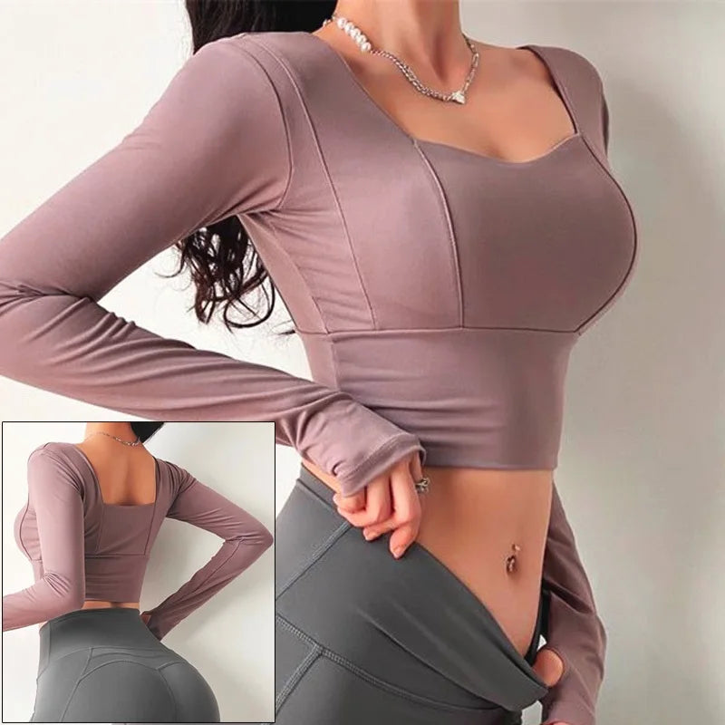 Breathable Backless Sports Crop