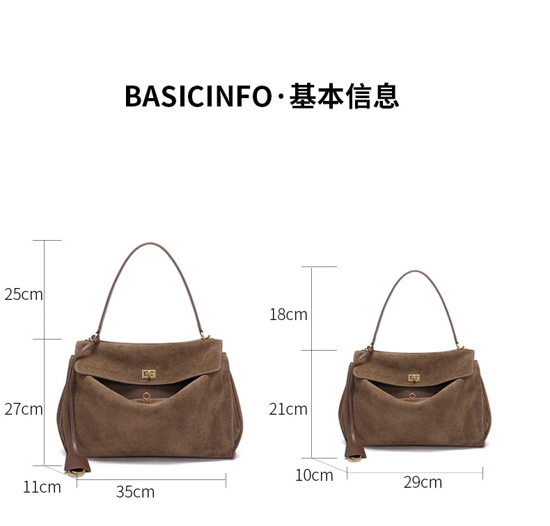 Suede genuine leather Bag