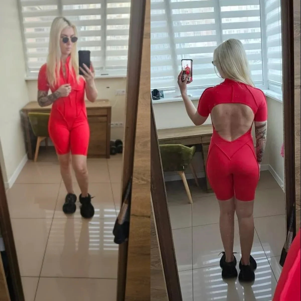 Backless Contrast Jumpsuit Long or Short options