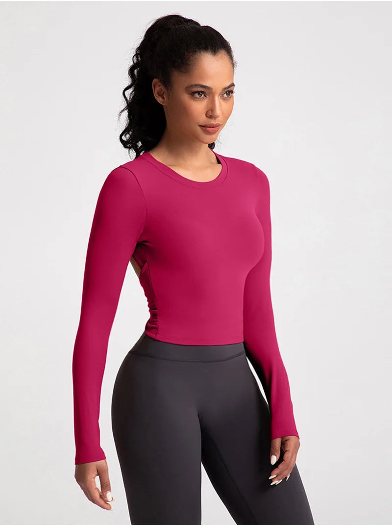 Breathable Backless Sports Crop