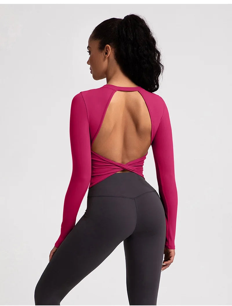 Breathable Backless Sports Crop