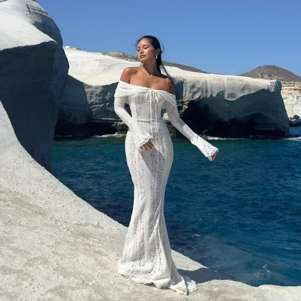 Lace Long Sleeve Maxi Dress or Mini