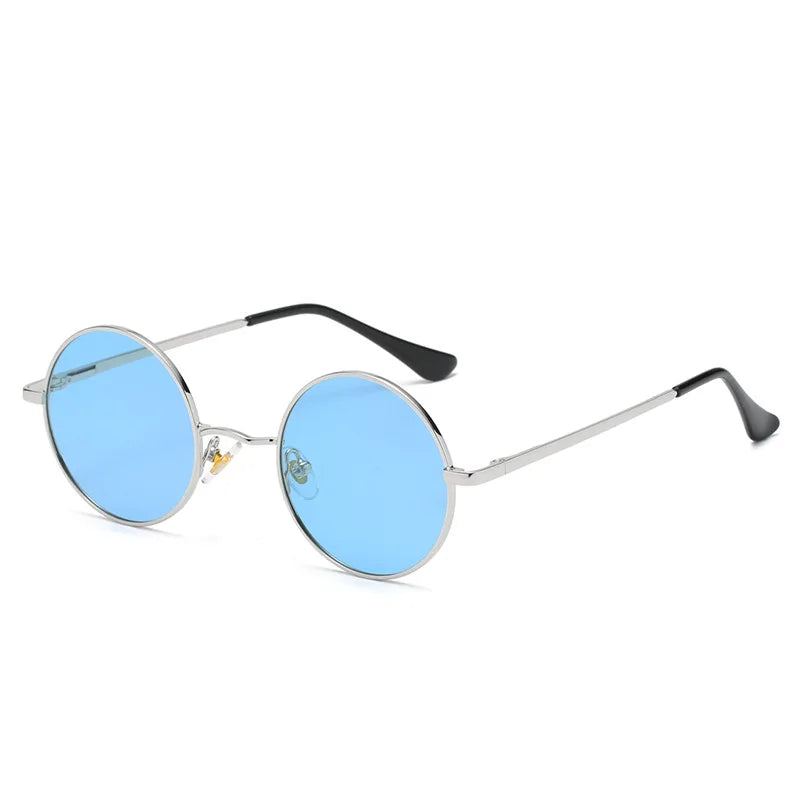 Retro Polarized Round Metal Frame Sunglasses