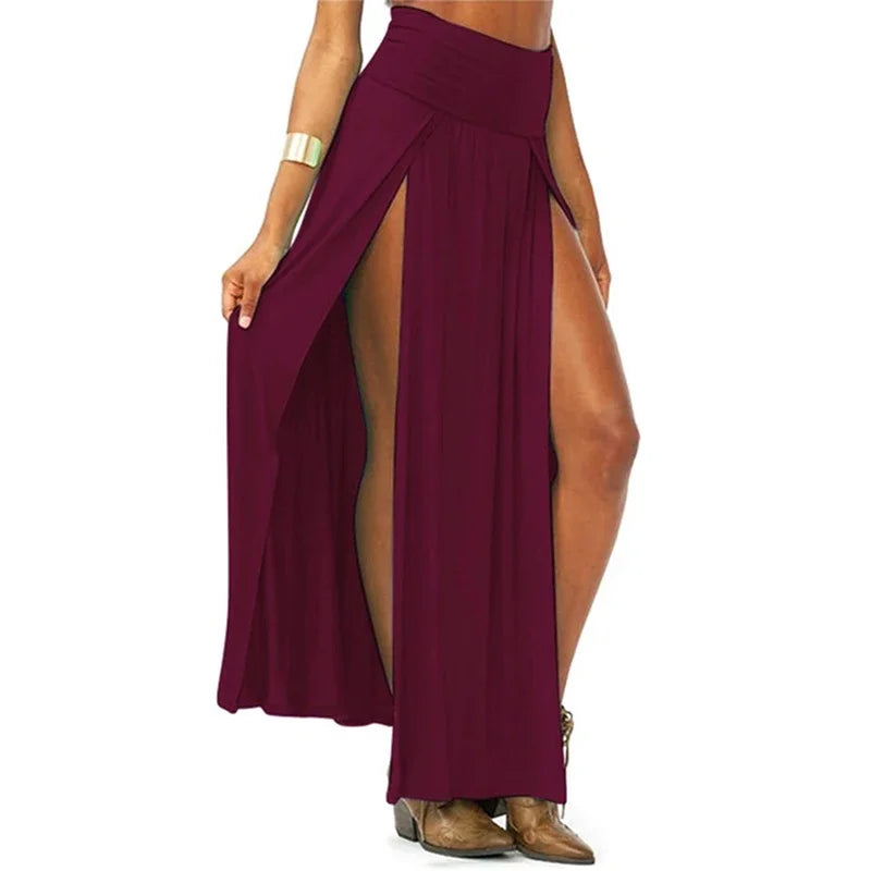 Double Slit Maxi Skirt
