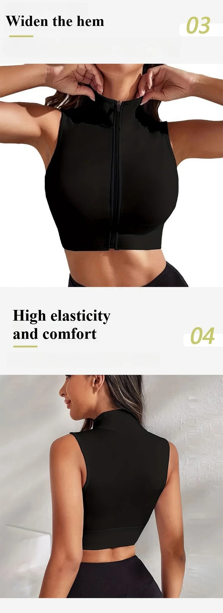 Seamless Zip crop top