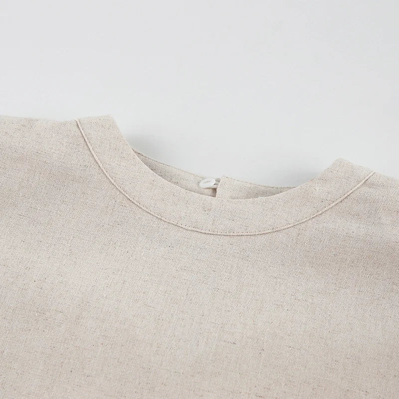 Linen Crop & Pants Set