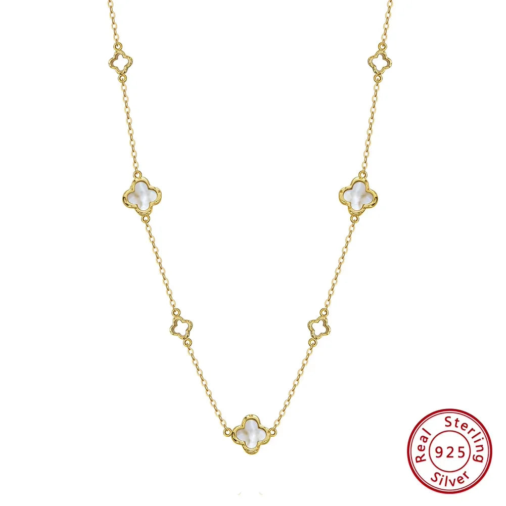 Hollow Clover Chain Necklace