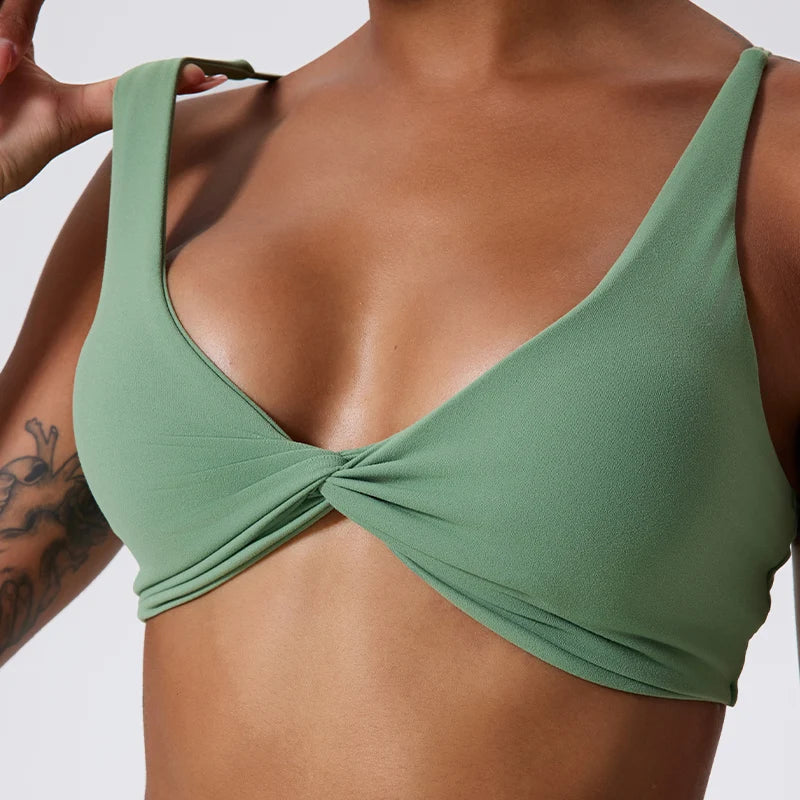 Front Twist Sports Bra