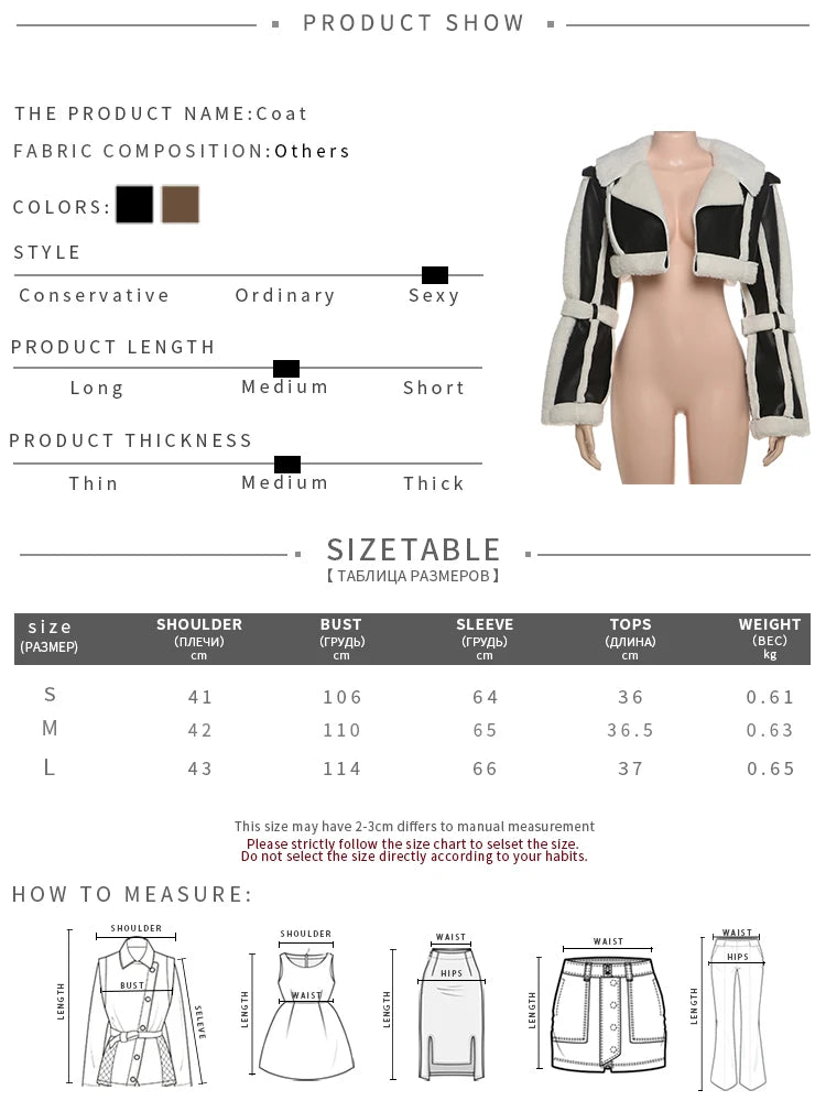 Furry Patchwork Crop Jacket