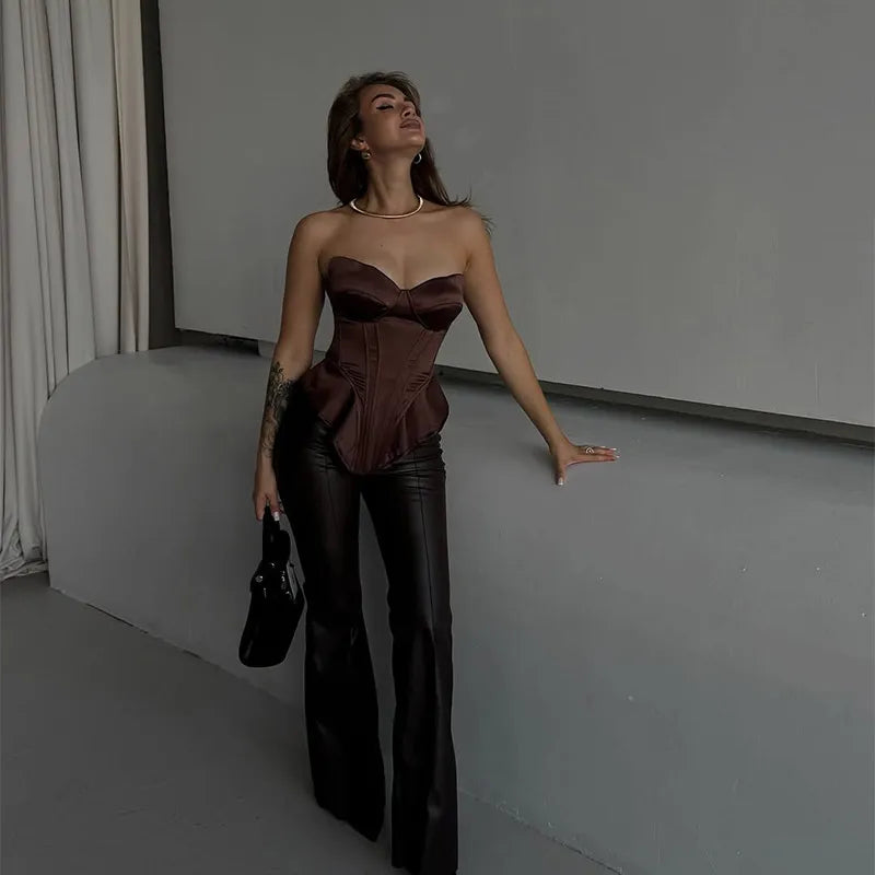Silk Corset Top