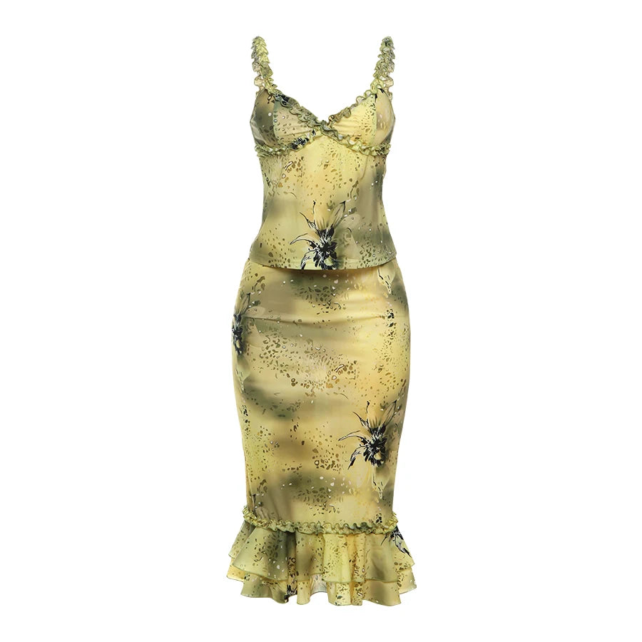 Camisole Ruffle Skirt Set