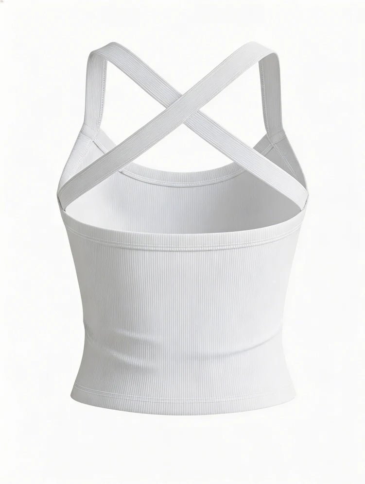 Cross Shoulder Crop Top