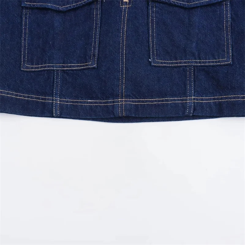 Denim Crop and Skort set