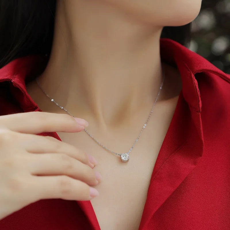 Moissanite Solitaire Pendant