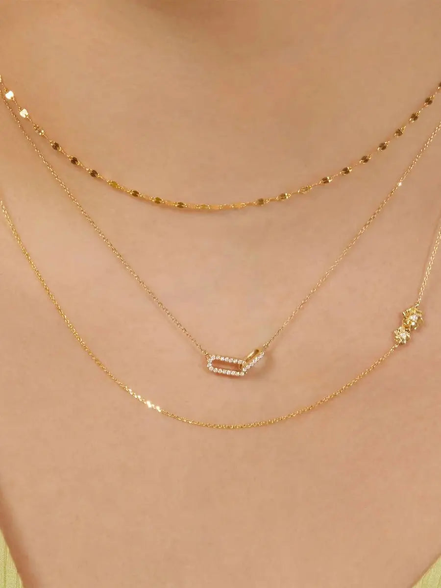 Double Circle Pendant Necklace