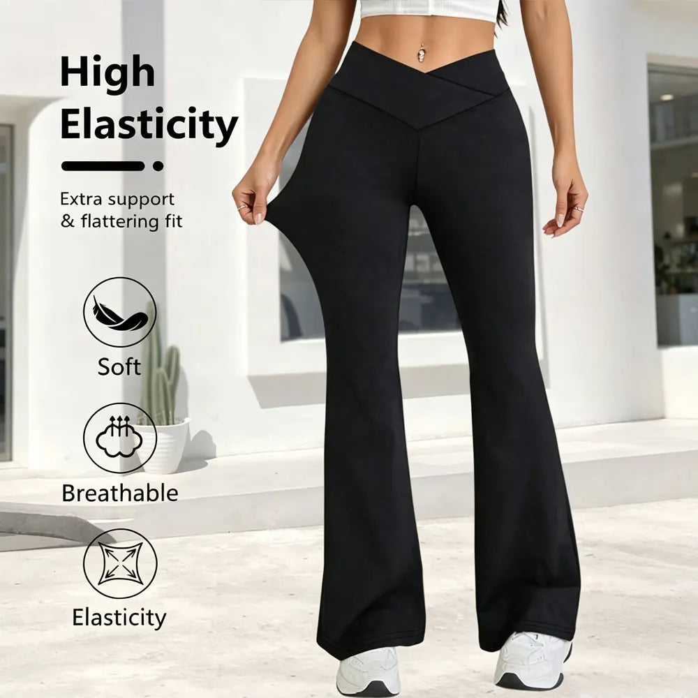 V Waist Bellbottom leggings