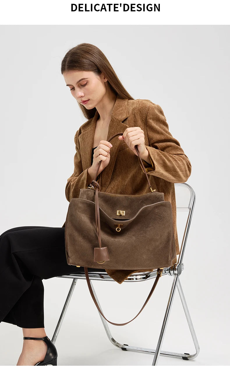 Suede genuine leather Bag