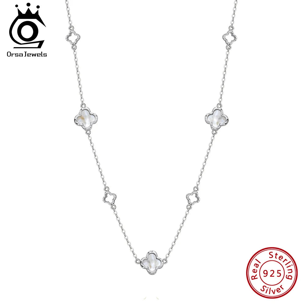 Hollow Clover Chain Necklace