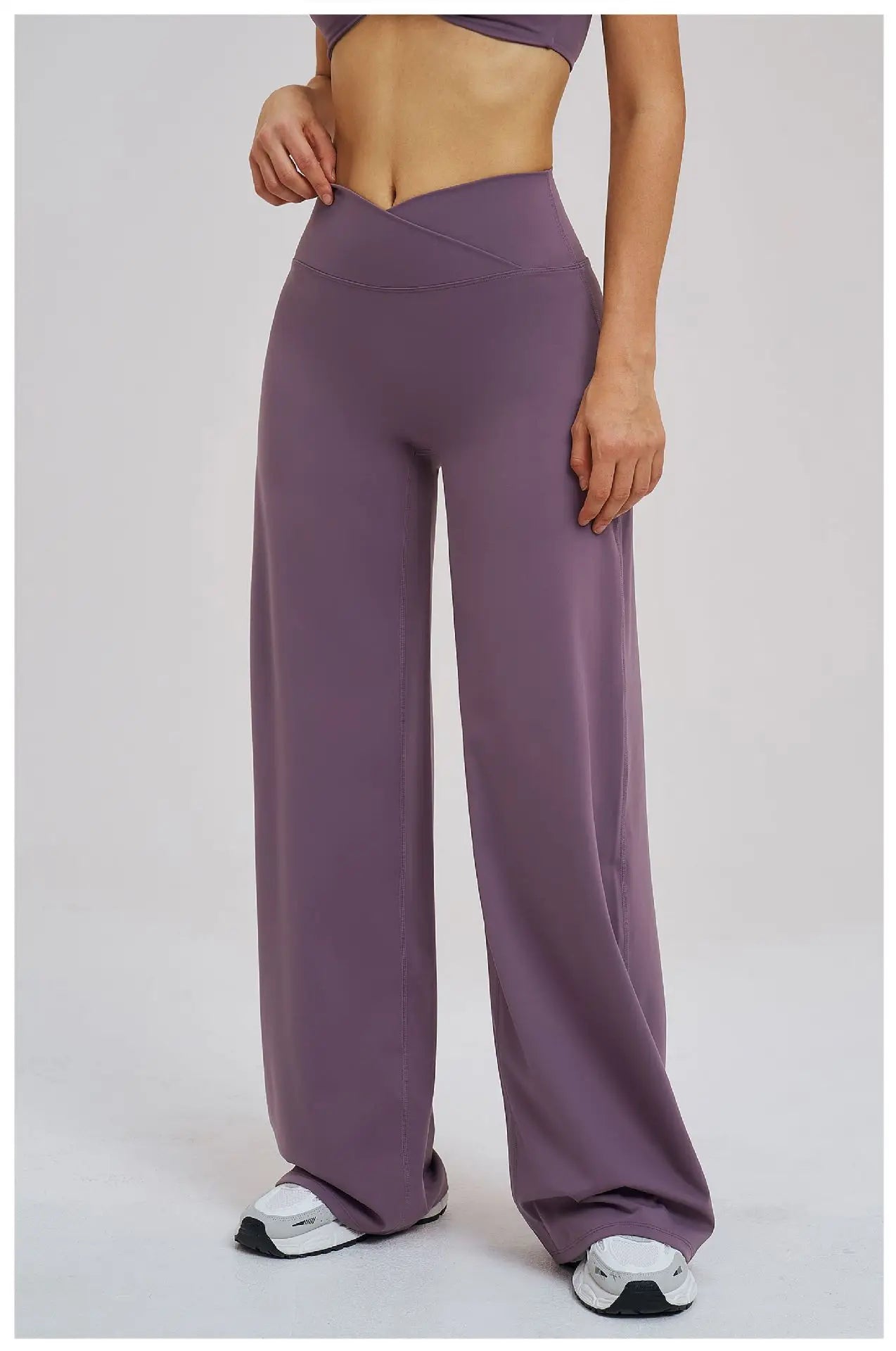 Wide Leg Crossed Waist Yoga Pants