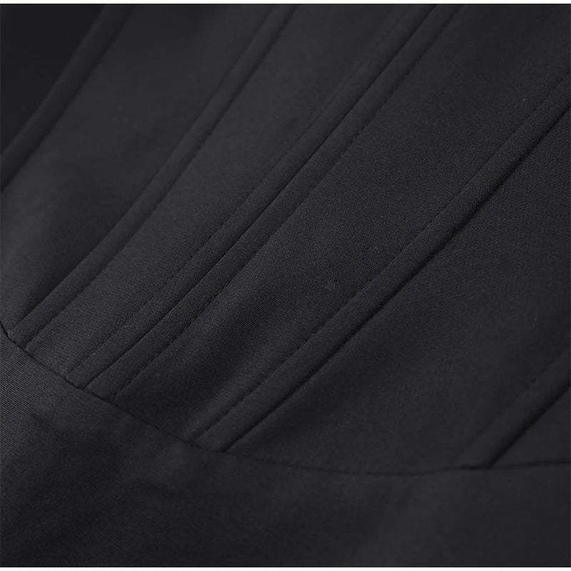 Lapel Waist Cinching Suit Dress