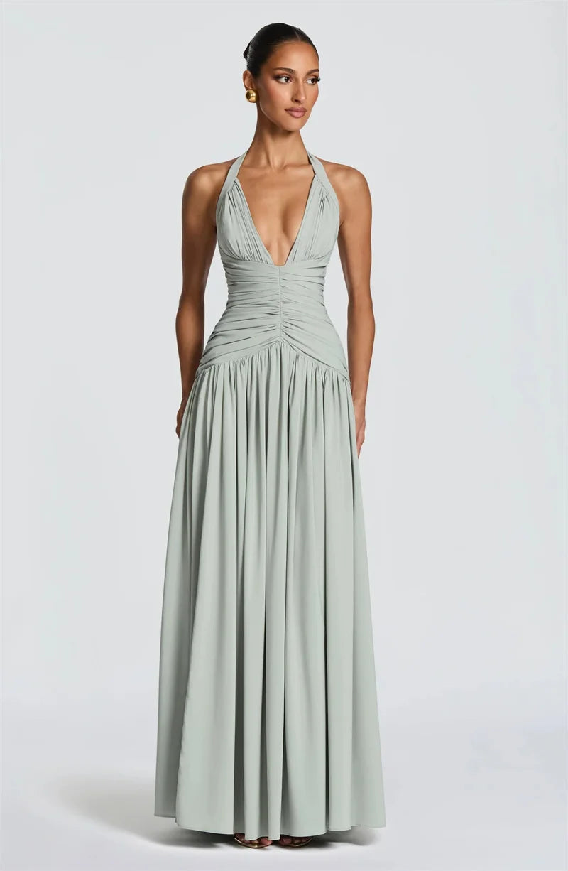 Deep V Maxi Dress