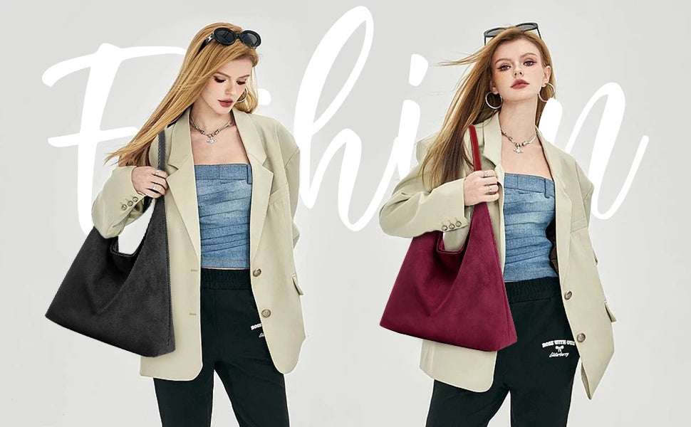 Vintage Suede Tote Bag