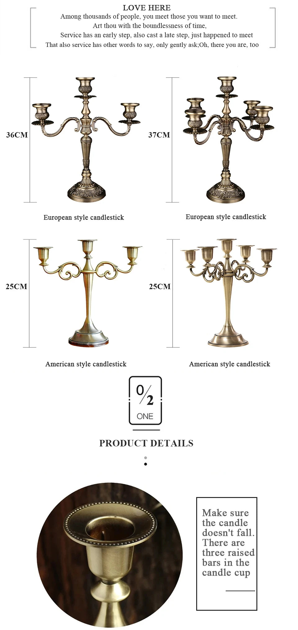 Bronze Candelabra 5-arms/3 arms