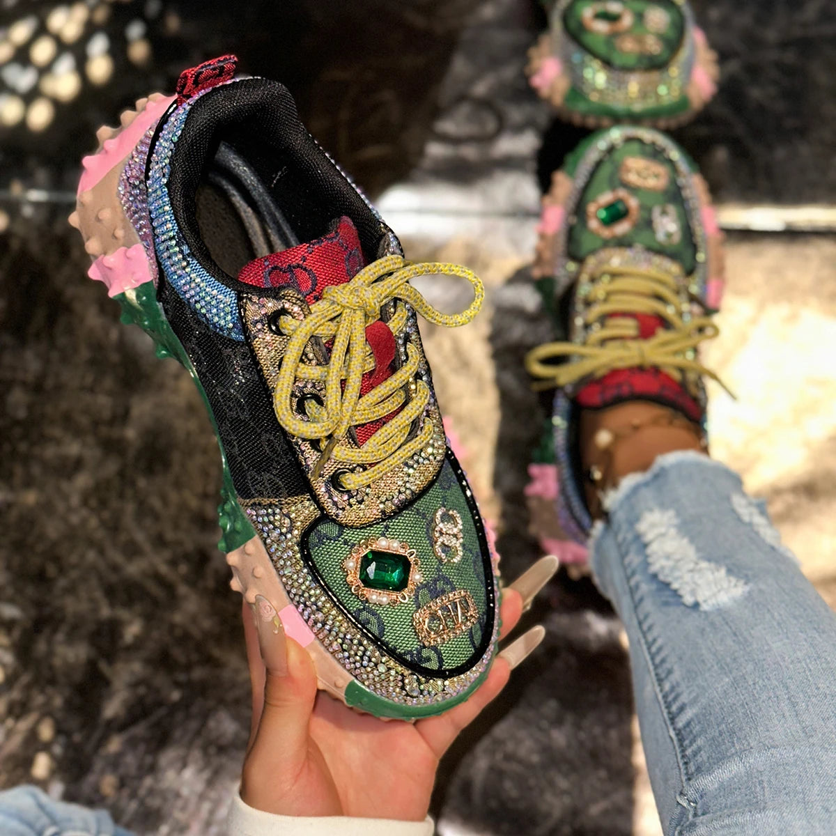Rhinestone Sneakers