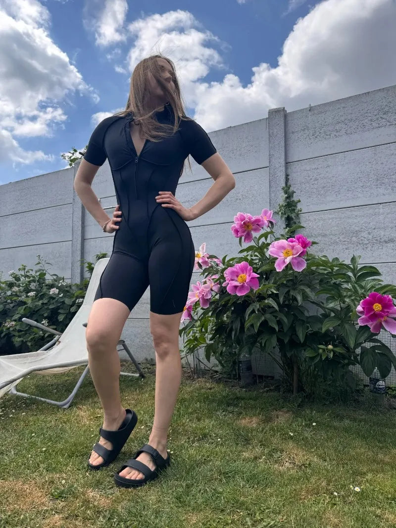 Backless Contrast Jumpsuit Long or Short options