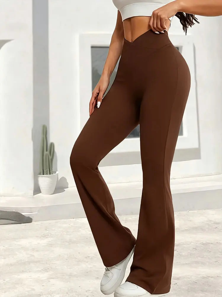 V Waist Bellbottom leggings