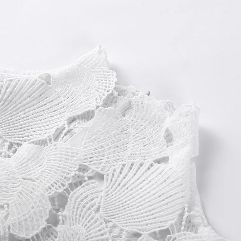 Crochet Hollow-out Mini Dress