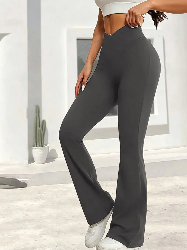 V Waist Bellbottom leggings