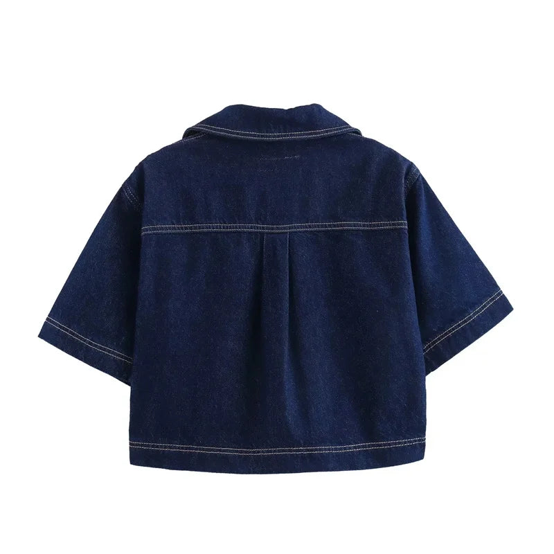 Denim Crop and Skort set