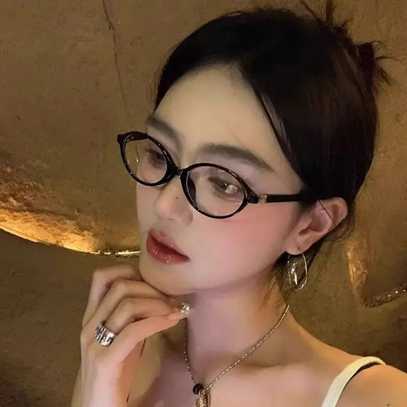 Retro Anti Blue Ray Photochromic Myopia Glasses