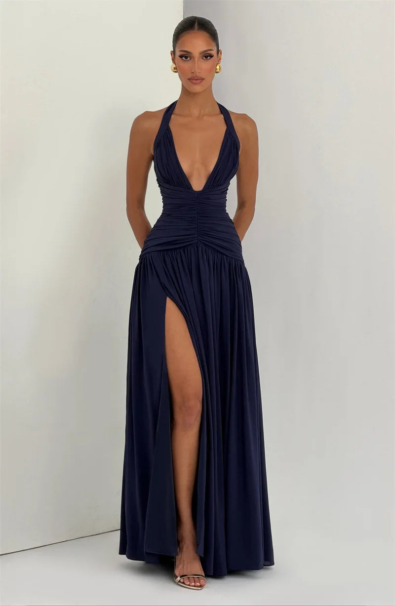 Deep V Maxi Dress