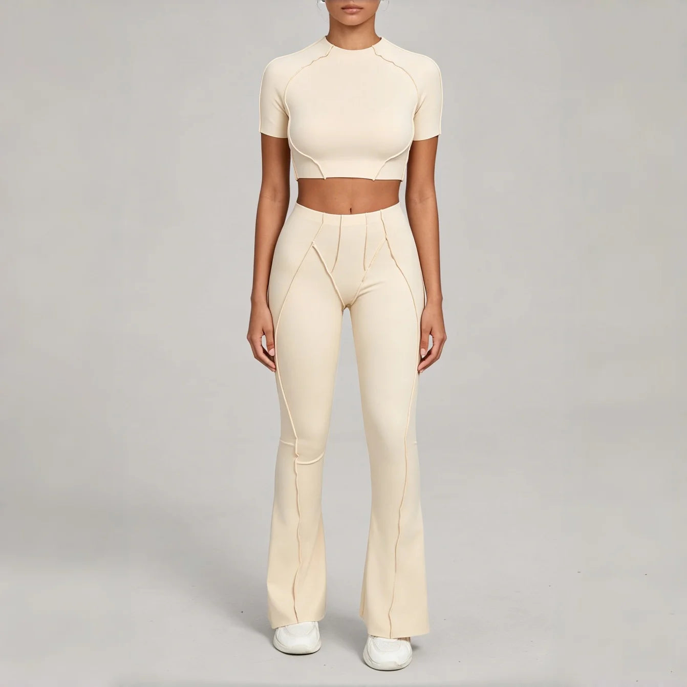 Baby T Crop Flare Leggins Yoga Set