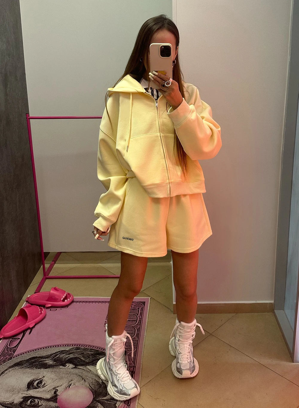 Cotton Hoodie & Shorts Set