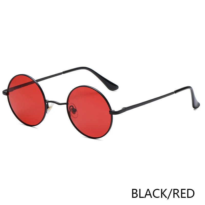 Retro Polarized Round Metal Frame Sunglasses