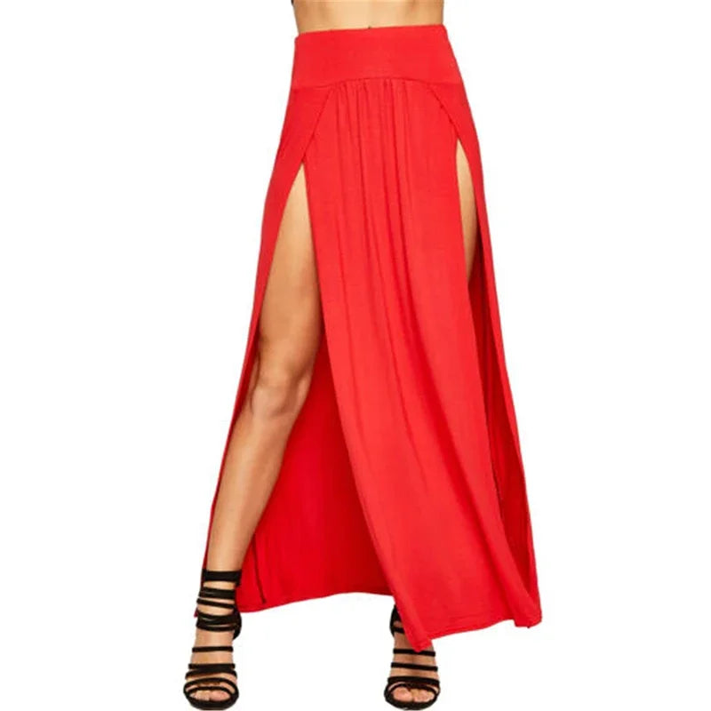 Double Slit Maxi Skirt