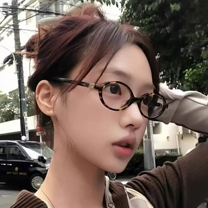 Retro Anti Blue Ray Photochromic Myopia Glasses