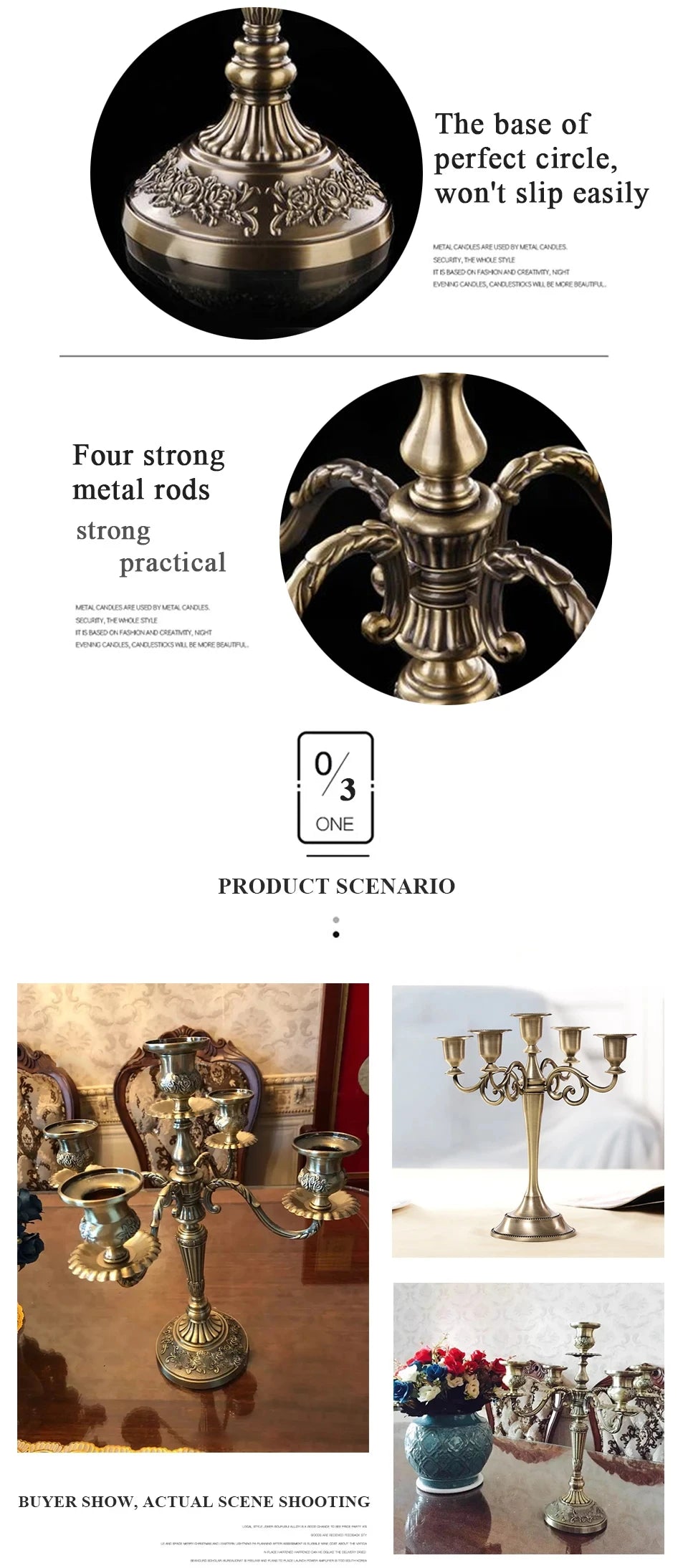 Bronze Candelabra 5-arms/3 arms