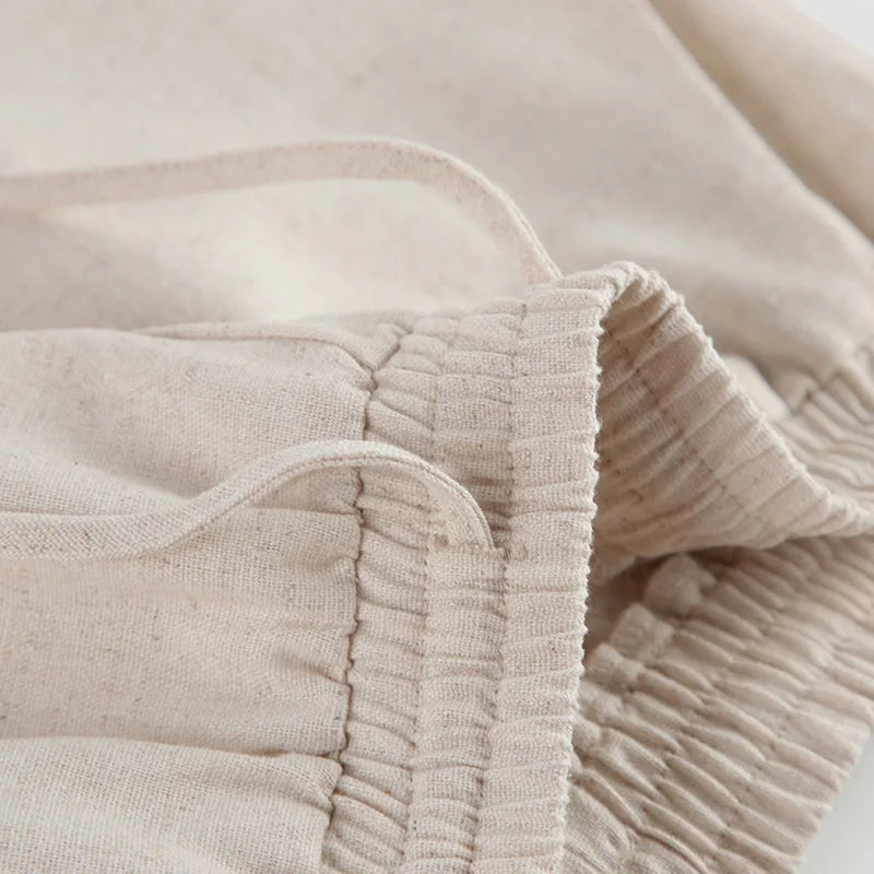 Linen Crop & Pants Set